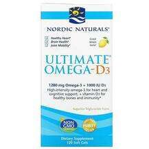 Nordic Naturals, Ultimate Omega-D3, Омега 3, 120 капсул