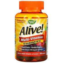 Nature's Way, Alive! Multi-Vitamin Gummies, Жувальні вітаміни,...