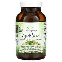 Amazing India, Листья Сенны, Organic Senna 500 mg, 120 таблеток