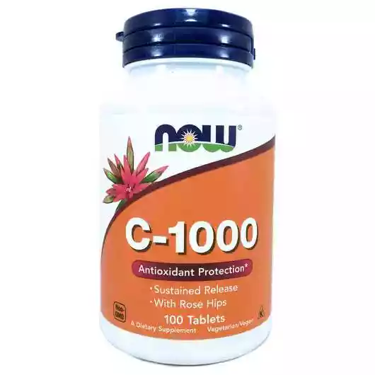 Основне фото товара Now, C-1000 Vitamin C, Вітамин С 1000 мг, 100 таблеток
