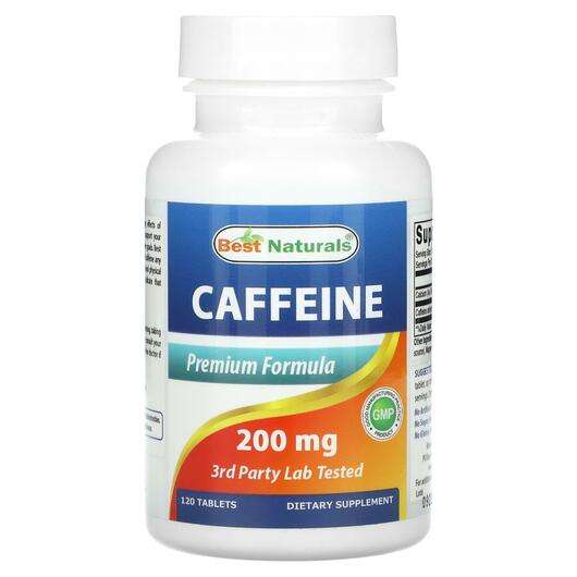 Основне фото товара Best Naturals, Caffeine 200 mg, Кофеїн, 120 таблеток