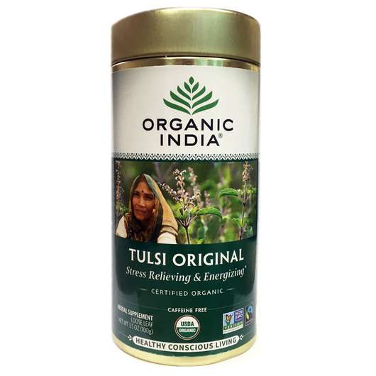 Loose Leaf Tulsi Holy Basil Tea Blend Original Caf, Тулсі Індійський чай без кофеїну, 100 г