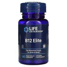 Life Extension, Витамин B, B12 Elite, 12 пастилок