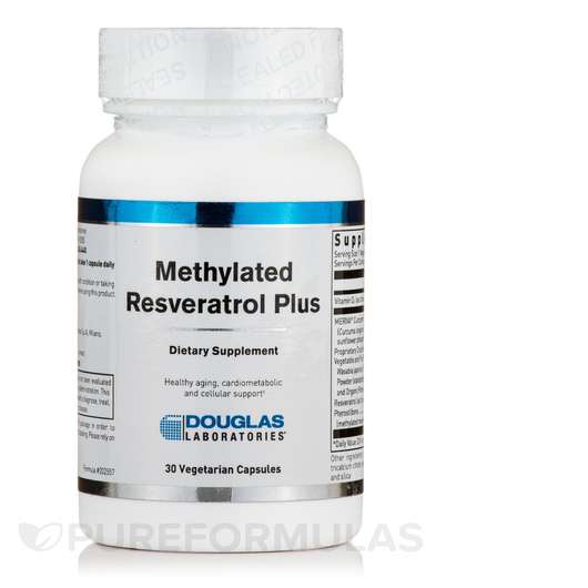 Основне фото товара Douglas Laboratories, Methylated Resveratrol Plus, L-5-метилте...