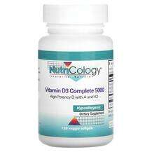 Nutricology, Vitamin D3 Complete 5000, Вітамін D, 120 капсул