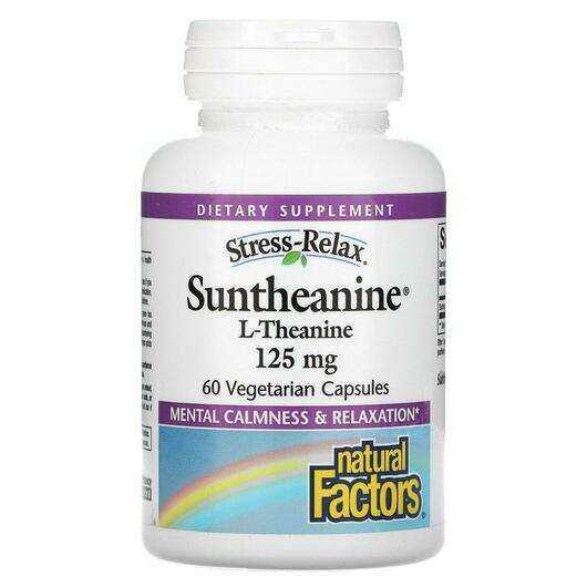 Основне фото товара Natural Factors, Stress-Relax Suntheanine L-Theanine 125 mg, L...