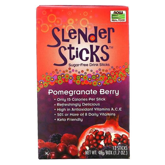 Основное фото товара Real Food Slender Sticks Pomegranate Berry 12 Sticks, Гранат, 4 г