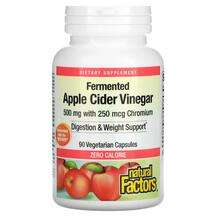 Natural Factors, Fermented Apple Cider Vinegar 500 mg, 90 Vege...