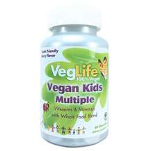 VegLife, Витамины для детей, Vegan Kids Multiple Berry, 60 конфет