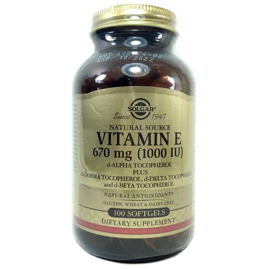 Natural Vitamin E 1000 IU, Вітамін Е 1000 МО, 100 капсул