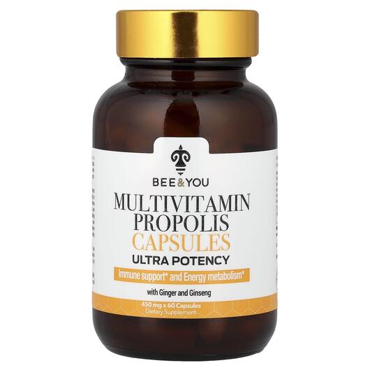 Основне фото товара Multivitamin Propolis Capsules with Ginger, Мультивітаміни, 60 ка