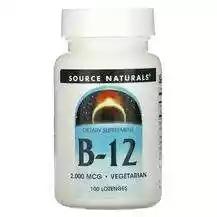 Source Naturals, B-12 2000 mcg, Вітамін B12, 100 льодяників