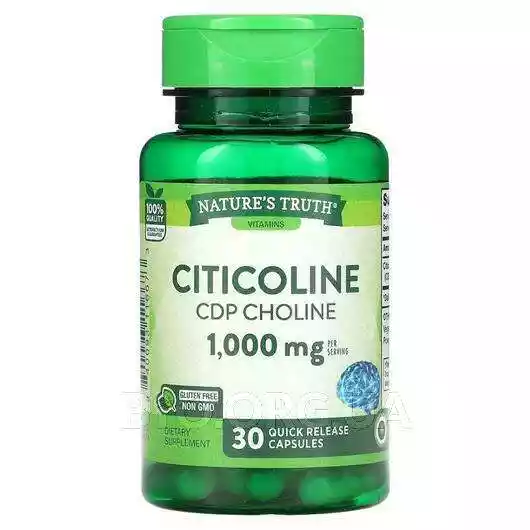 Фото товару Citicoline CDP Choline 1000 mg 30 Quick Release Capsules