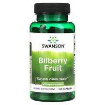 Swanson, Bilberry Fruit 470 mg, Чорниця, 100 капсул