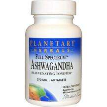 Planetary Herbals, Full Spectrum Ashwagandha 570 mg, 60 Tablets