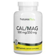 Natures Plus, Кальций Магний 500 мг, Cal Mag 500 mg 180, 180 т...