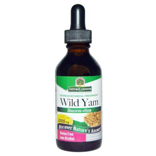 Wild Yam Low Alcohol 2000 mg, Дикий Ямс 2000 мг Слабоалкогольна настоянка, 60 мл