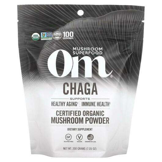 Основное фото товара Om Mushrooms, Грибы Чага, Chaga, 200 г