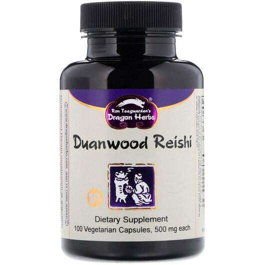 Основне фото товара Dragon Herbs, Duanwood Reishi 500 mg, Гриби Рейши 500 мг, 100 ...