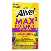 Nature's Way, Max3 Potency Women's, Жіночі вітаміни, 90 таблеток