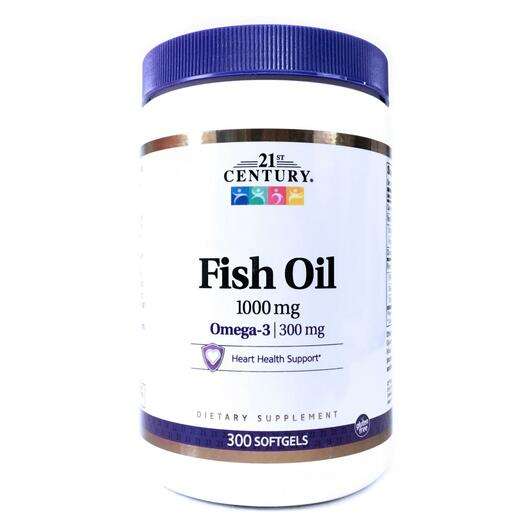 Основне фото товара 21st Century, Fish Oil Omega 3 1000 mg, Омега 3 1000 мг, 300 к...