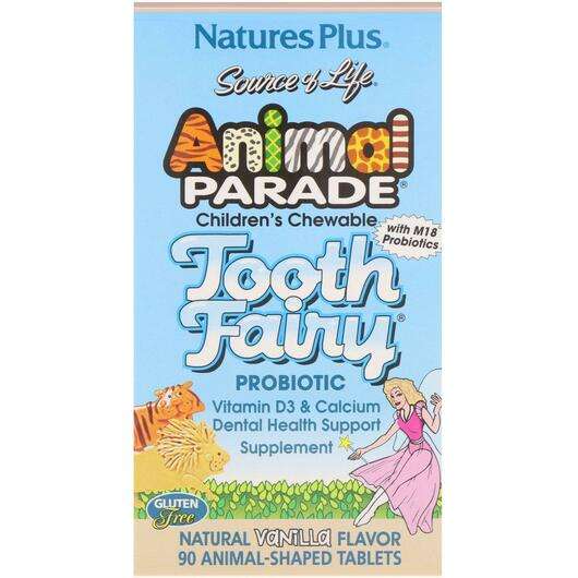 Дитячий жувальний пробиотик Source of Life Animal Parade Tooth Fairy з натуральним смаком ванілі