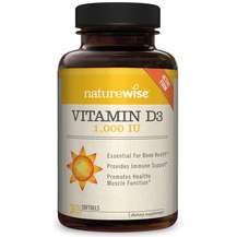 Naturewise, Vitamin D3 1000 IU, Вітамін D3 1000 IU, 360 капсул