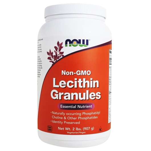 Основне фото товара Now, Lecithin Granules, Соєвий Лецитин в гранулах, 907 г