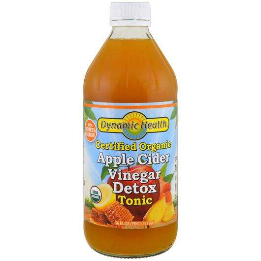 Certified Organic Apple Cider Vinegar Detox Tonic, Яблучний оцет, 473 мг
