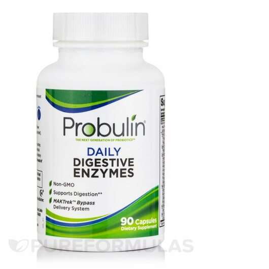 Основное фото товара Probulin, Ферменты, Daily Digestive Enzymes, 90 капсул