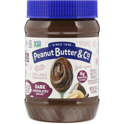 Peanut Butter Co. Peanut Butter Blended With Rich Dark Chocolate Dark Chocolate Dreams 16
