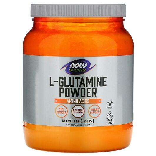 Основне фото товара Now, L-Glutamine Powder, L-Глутамін в порошоку, 1 кг