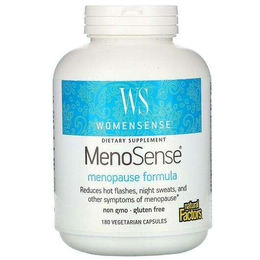 Основне фото товара Natural Factors, WomenSense MenoSense Menopause Formula, Підтр...