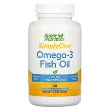 Super Nutrition, Рыбий жир, Omega-3 Fish Oils 1000 mg, 90 капсул