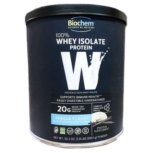 Whey Isolate Protein, 100% Ізолят сироваткового протеїну Ваніль, 857 г