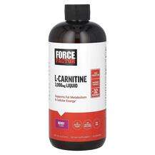 Force Factor, L-Carnitine Liquid Berry 3000 mg, 473 ml