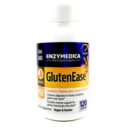 Основне фото товара Enzymedica, GlutenEase, Ферменти для Глютену, 120 капсул