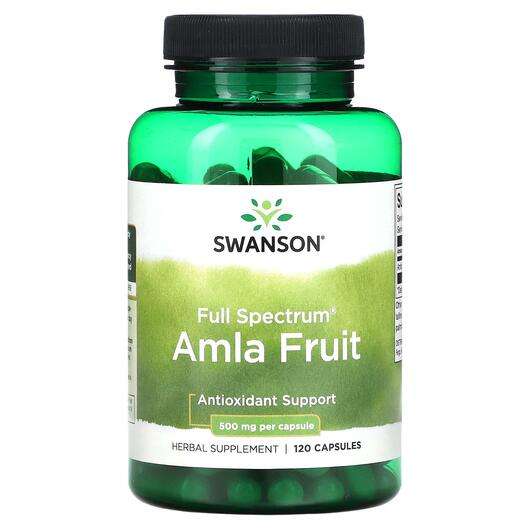 Основне фото товара Swanson, Full Spectrum Amla Fruit 500 mg, Амла, 120 капсул