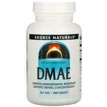 Source Naturals, DMAE 351 mg, DMAE 351 мг, 200 таблеток