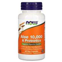 Now, Aloe 10000 & Probiotics, Алое 10000 з Пробіотиками, 6...