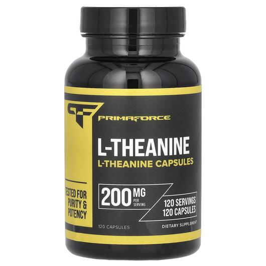 Основне фото товара Primaforce, L-Theanine 200 mg, L-Теанін, 120 капсул