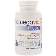 OmegaVia, EPA 500 Pure EPA Omega-3, ЕПК, 120 капсул