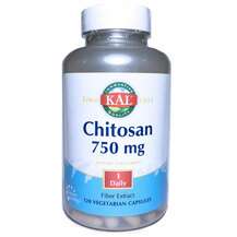 KAL, Chitosan 750 mg, Хітозна 750 мг, 120 капсул