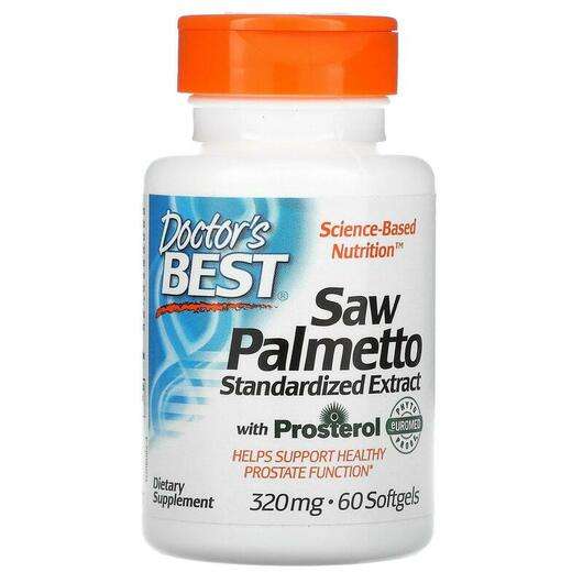Основне фото товара Doctor's Best, Saw Palmetto, Екстракт Пальметто 320 мг з Eurom...