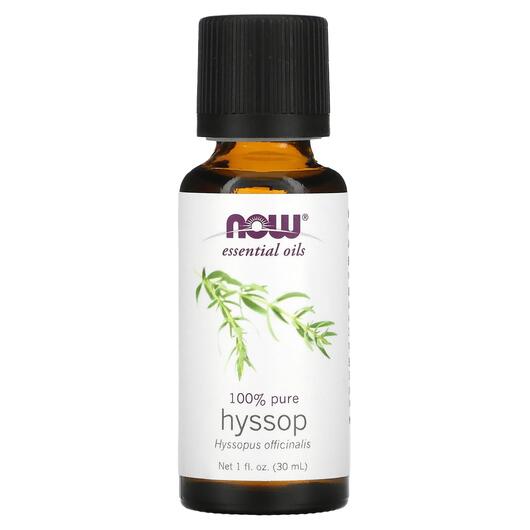 Основне фото товара NOW Foods, Pure Essential Oil Hyssop, Ефірна олія, 30 мл