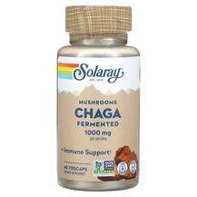 Solaray, Fermented Chaga Mushrooms 1000 mg, Гриби, 60 капсул