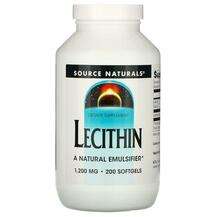 Source Naturals, Lecithin 1200 mg, Лецитин 1200 мг, 200 капсул
