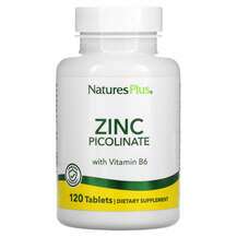 Natures Plus, Zinc Picolinate & B-6, Пиколинат цинку з віт...