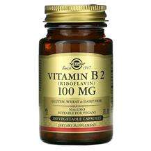 Solgar, Vitamin B2 100 mg, Рибофлавін В2 100 мг, 100 капсул