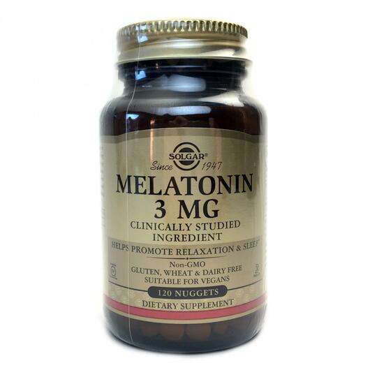 Основне фото товара Solgar, Melatonin 3 mg, Мелатонін 3 мг, 120 таблеток